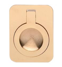 Omnia 9588-60 2 3/8" Brass Rectangular Drop/Flush Ring Pull