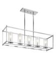 Kichler 43995 Crosby 5 Light 41 1/4" Incandescent Clear Glass Shade Linear One Tier Chandelier