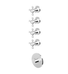 Zucchetti ZAG097.1900 Agora 4 3/4" Wall Mount Thermostatic Shower Trim with Built-In Four Stop Valve