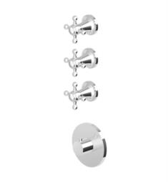Zucchetti ZAG098.1900 Agora 4 3/4" Wall Mount Thermostatic Shower Trim with Built-In Three Stop Valve
