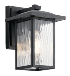 Kichler 49924BKT Capanna 1 Light 6 1/2" Small Frosted Glass Outdoor Wall Light in Textured Black