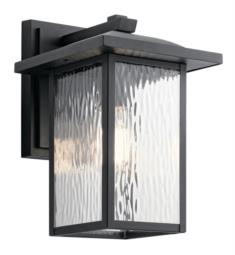 Kichler 49925BKT Capanna 1 Light 8 1/2" Medium Frosted Glass Outdoor Wall Light in Textured Black