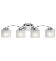 Kichler 45864CH Archer 4 Light 33 1/4" Wall Mount Clear with Frit Inside Incandescent Vanity Light in Chrome