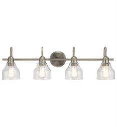 Kichler 45974 Avery 4 Light 33 1/4" Wall Mount Clear Seedy Incandescent Vanity Light
