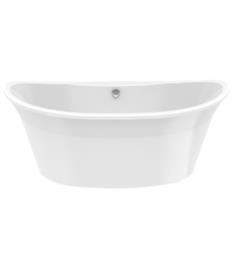 Aquatic W1AX6636FTO-WH Builder's Choice Clara 66" Acrylic Free Standing Oval Soaker Bathtub in White