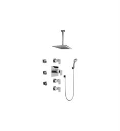 Graff GC1.231A-LM31S Solar/Structure Contemporary Square Thermostatic Set with Body Sprays and Handshower