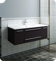 Fresca FCB6142ES-UNS-U Lucera 42" Espresso Wall Hung Modern Bathroom Cabinet with Top & Undermount Sink