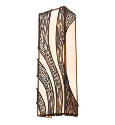 Varaluz 240W03HO Flow 3 Light Vertical 6 1/2" Indoor Wall Sconce with Recycled Frosted Shade in Hammered Ore
