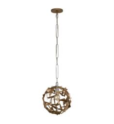 Varaluz 286P01 Bermuda 1 Light 11 1/2" Incandescent Hand-Forged Recycled Steel Orb Pendant