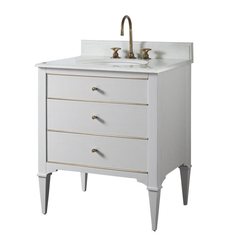 Bathroom Vanity Base In Polar White, Fairmont Designs Charlottesville 30 Vanity