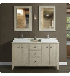 Fairmont Designs 1515-V6021D River View 60" Freestanding Double Bathroom Vanity Base in Toasted Almond