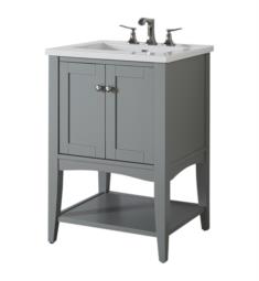 Fairmont Designs 1514-VH24 Shaker Americana 24" Freestanding Single Bathroom Vanity Base with Open Shelf in Light Gray
