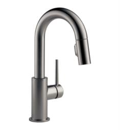 Delta 9959-KS-DST Trinsic 13" Single Handle Pull-Down Bar/Prep Faucet in Black Stainless Steel