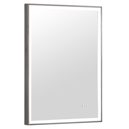 Avanity LED-M22-09 22" Wall Mount Rectangular Framed Bathroom Mirror with LED Lighting in Stainless Steel