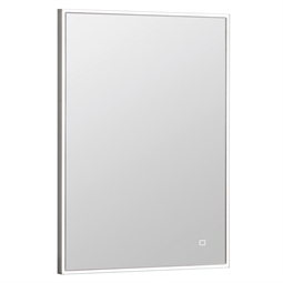 Avanity LED-M22-19 22" Wall Mount Rectangular Framed Bathroom Mirror with LED Lighting in Stainless Steel