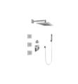 Graff GM2.122SG-SH0 Incanto M-Series Wall Mount Full Thermostatic Shower System with Square Knob Handle