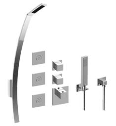 Graff GM3.128SH-SH0 Luna M-Series Wall Mount Full Thermostatic Shower System with Square Lever Handle
