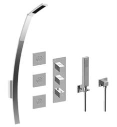 Graff GM3.128WH-SH0 Luna M-Series Wall Mount Full Thermostatic Shower System with Square Lever Handle