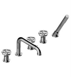 Graff G-11351-C18B Vintage 5 1/2" Widespread/Deck Mounted Roman Tub Faucet with C18B Cross Handle and Handshower
