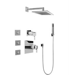 Graff GC5.122A-LM39S Qubic Tre Full Thermostatic Shower System with Diverter Valve