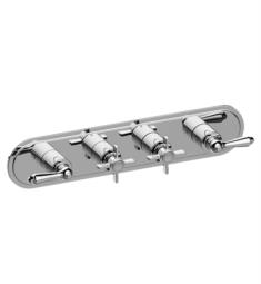 Graff G-8088H-ALM48C16-T M-Series 18 5/8" Four Hole Horizontal Trim Plate with Camden Lever and Cross Handles
