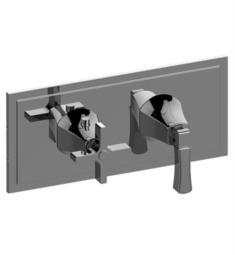 Graff G-8149H-1C1L-T M-Series 10 1/2" Two Hole Horizontal Trim Plate with Finezza 1C1L Cross and Lever Handles