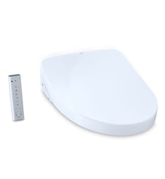TOTO SW3046AT40#01 15 1/8" Elongated Washlet Electronic Bidet Toilet Seat with Ewater and Contemporary Lid in Cotton White