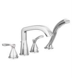 Delta T4776 Stryke 9 1/4" Double Lever Handle Deck Mounted Roman Tub Faucet Trim with Handshower