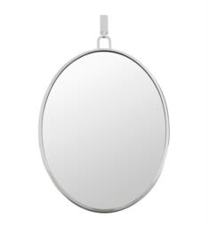 Varaluz 4DMI011 Stopwatch 30" Wall Mount Framed Oval Mirror with Removable Mounting Hook