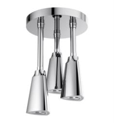 Delta 57140-25-L Universal Showering 9" Ceiling Mount 2.5 GPM Pendant Raincan Shower Head with H2Okinetic Technology and LED Light