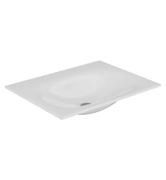 Keuco 3114031075 Edition 27 3/4" Ceramic Rectangular Drop-In Bathroom Sink with CleanPlus Surface in White