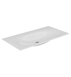 Keuco 3115031105 Edition 11 41 5/8" Ceramic Rectangular Drop-In Bathroom Sink with CleanPlus surface in White