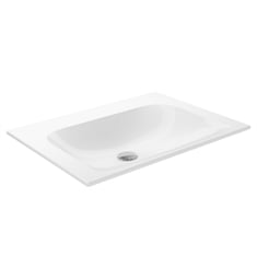 Keuco 3295031655 Plan 25 7/8" Ceramic Rectangular Drop-In Bathroom Sink in White