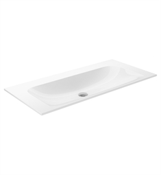 Keuco 3297031105 Plan 39 5/8" Ceramic Rectangular Drop-In Bathroom Sink in White