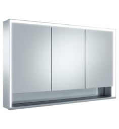 Keuco 14305171351 Royal Lumos 47 1/4" Framed Wall Mount Mirrored Medicine Cabinet in Silver Anodized