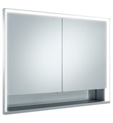 Keuco 14314171351 Royal Lumos 39 3/8" Framed Mirrored Medicine Cabinet in Silver Anodized