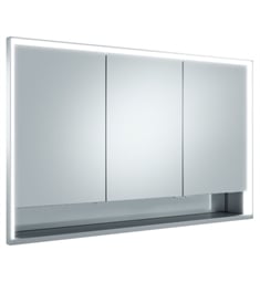 Keuco 14315171351 Royal Lumos 47 1/4" Framed Mirrored Medicine Cabinet in Silver Anodized