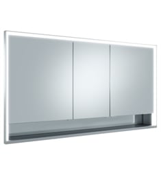 Keuco 14316171351 Royal Lumos 55 1/8" Framed Mirrored Medicine Cabinet in Silver Anodized