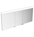 Keuco 21503171351 Edition 55 5/8" Recessed Mount Mirrored Medicine Cabinet with Interior Lights in Silver Anodized
