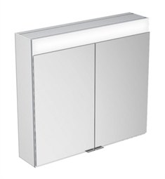 Keuco 21521171351 Edition 400 28" Wall Mount Mirrored Medicine Cabinet with Interior Lights in Silver Anodized