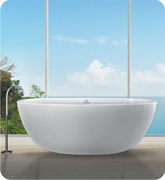 Hydro Systems ALA5831H Metro Alamo 58" Hydroluxe Solid Surface Freestanding Oval Bathtub