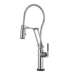Brizo 64143LF Litze 21 1/2" Deck Mount Single Handle Articulating Kitchen Faucet with Smart Touch Technology and Optional VoiceIQ
