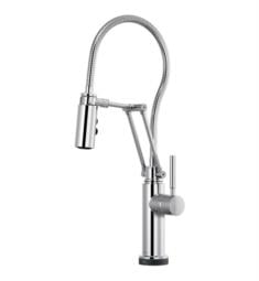 Brizo 64121LF Solna 21 1/2" Deck Mount Single Handle Articulating Kitchen Faucet with Smart Touch Technology and Optional VoiceIQ
