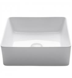 Kraus KCV-202GWH Viva 15 5/8" Square Porcelain Ceramic Bathroom Vessel Sink in White