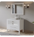 Cambridge Plumbing 8111W 36" Free Standing Solid Wood and Porcelain Single Vessel Bathroom Vanity Set