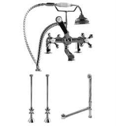 Cambridge Plumbing CAM463D-2-PKG 13" Deck Mount British Telephone Faucet with Hand Held Shower for Clawfoot Bathtub