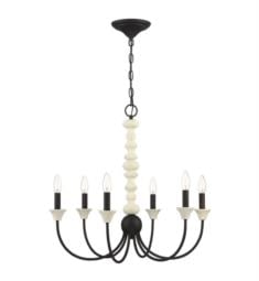 Craftmade 52626-CWESP Meadow Place 6 Light 24" Incandescent One Tier Chandelier Ceiling Light in Cottage White/Espresso