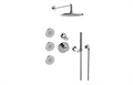 Graff GL2.122SG-C19E0 Harley M-Series Wall Mount Full Thermostatic Shower System with Cross Handle