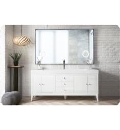 James Martin 210-V72S-GW Linear 72 1/2" Freestanding Single Bathroom Vanity in Glossy White