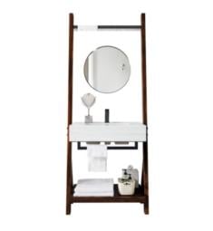 James Martin 410-V30-WLT-AF Lakeside 31" Freestanding Single Bathroom Vanity in Mid Century Walnut with Arctic Fall Solid Surface Top